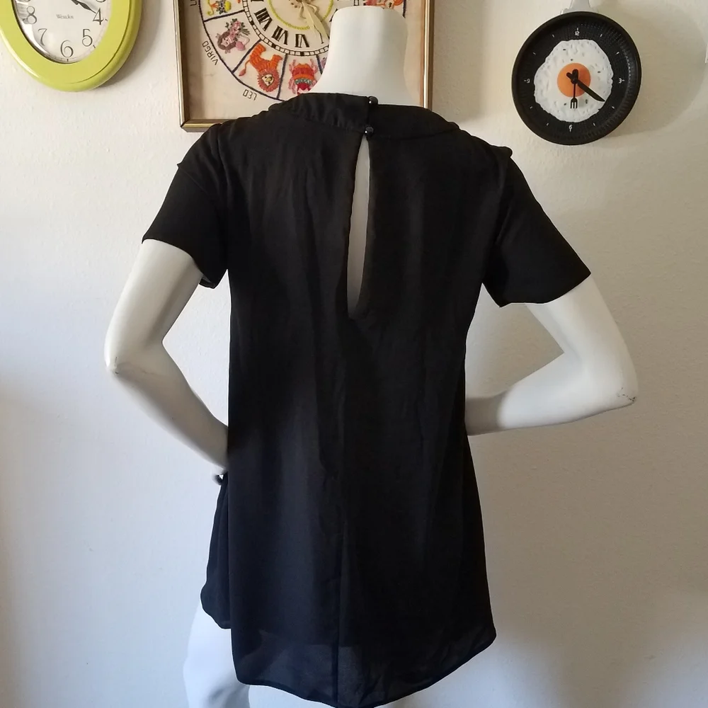 ASOS Babydoll Black Dress Sz 4 - Picture 4 of 6